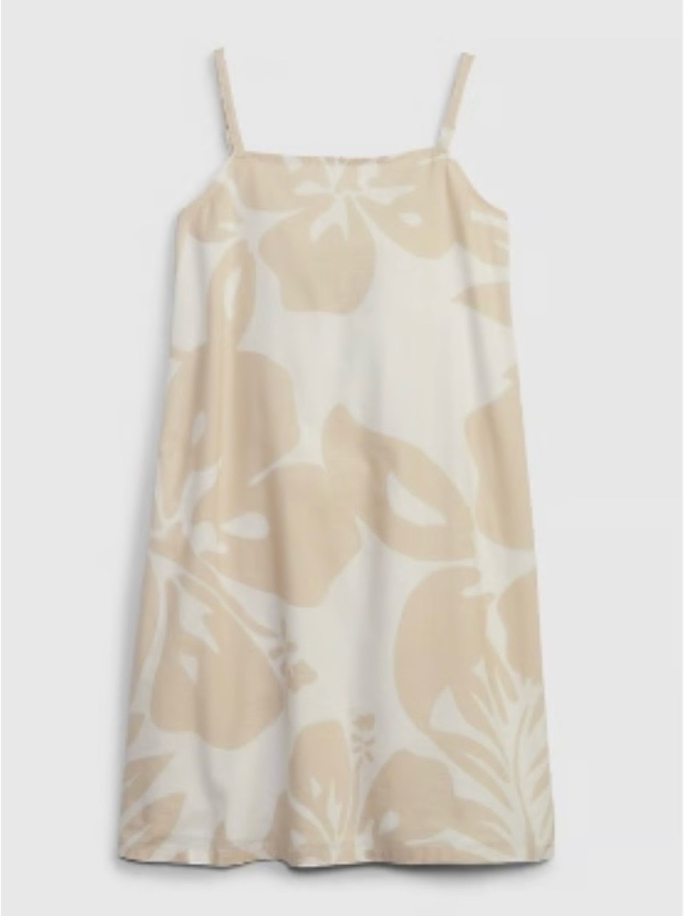 GAP Kids Cream and White Linen-Cotton Dress